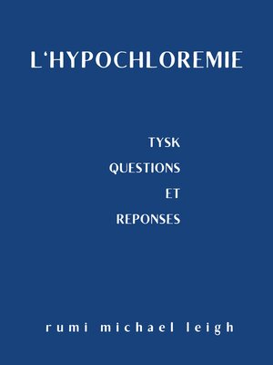 cover image of L'hypochlorémie
